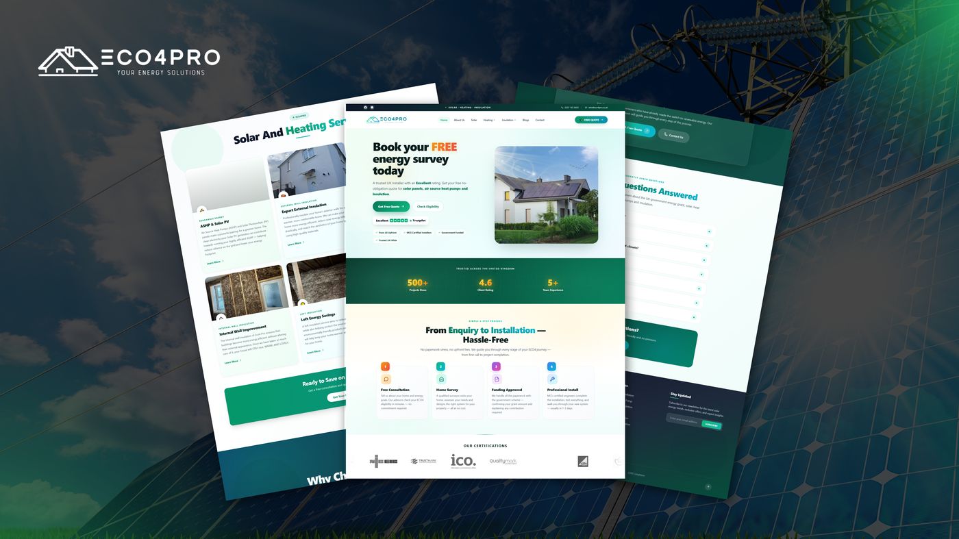 Zimtech creative landing page design mockup